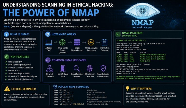 Read more about the article Understanding Scanning in Ethical Hacking: The Power of Nmap